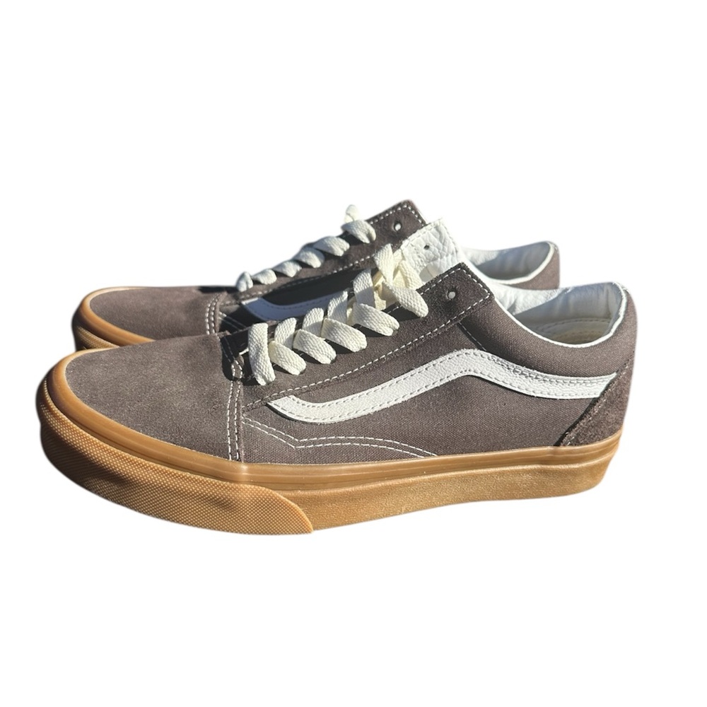 Vans Old Skool Vintage Gum & Chocolate Skate Shoes - Picture 2 of 6